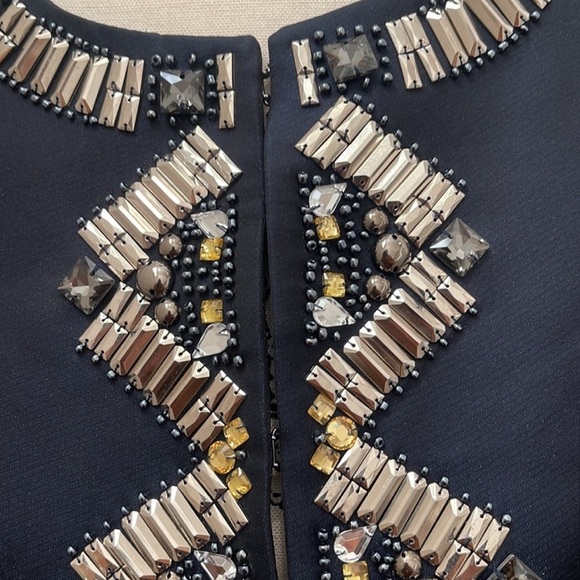 Rare St. John Duchess Opera Evening Jacket Hand Beaded Navy Sz 6 NEW - Picture 8 of 16